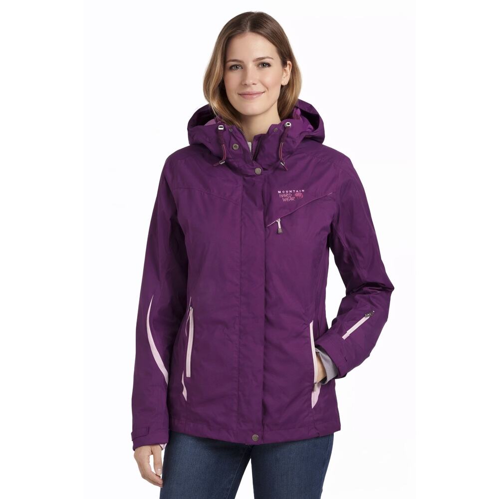 Mountain Hardwear 2010s Purple Trifecta 3-in-1 Ski Jacket w Fleece Liner medium